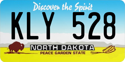 ND license plate KLY528