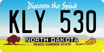 ND license plate KLY530