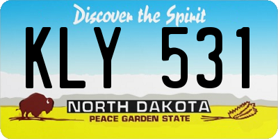ND license plate KLY531