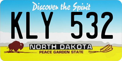 ND license plate KLY532