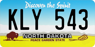 ND license plate KLY543