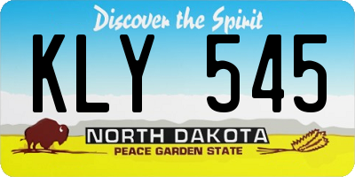 ND license plate KLY545