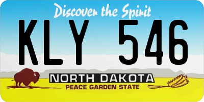 ND license plate KLY546