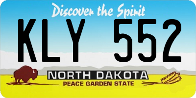 ND license plate KLY552
