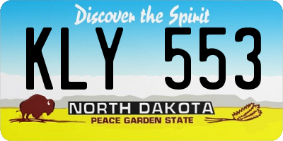 ND license plate KLY553