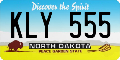 ND license plate KLY555