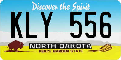 ND license plate KLY556