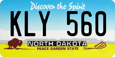 ND license plate KLY560