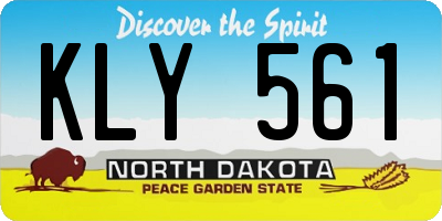 ND license plate KLY561