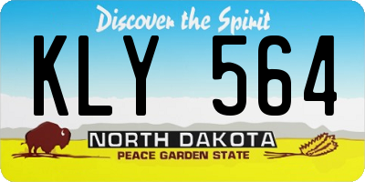 ND license plate KLY564
