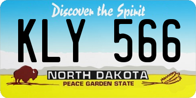 ND license plate KLY566