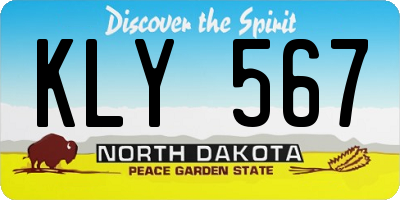 ND license plate KLY567