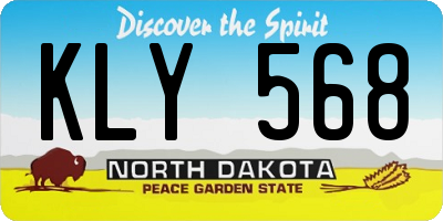 ND license plate KLY568