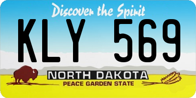 ND license plate KLY569