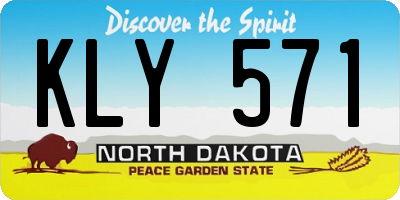 ND license plate KLY571
