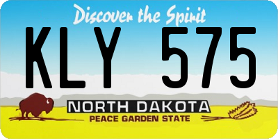 ND license plate KLY575
