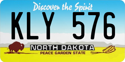 ND license plate KLY576