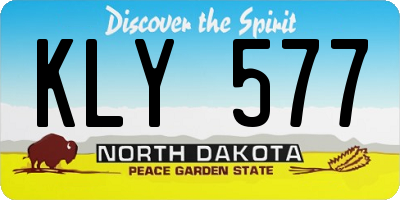 ND license plate KLY577