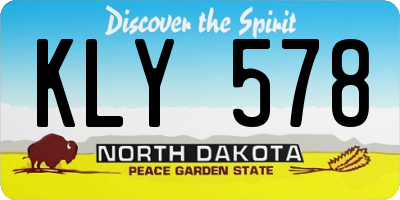 ND license plate KLY578