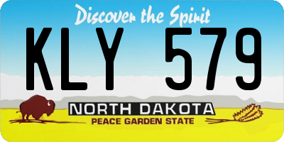 ND license plate KLY579