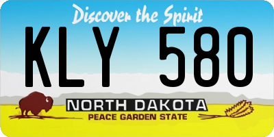 ND license plate KLY580