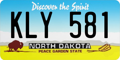 ND license plate KLY581