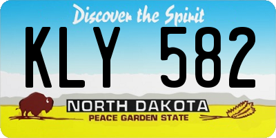 ND license plate KLY582