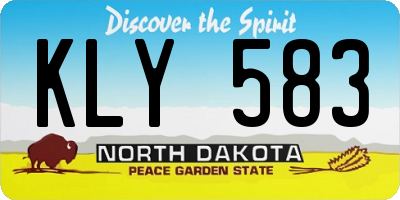 ND license plate KLY583