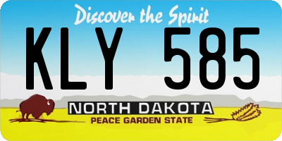ND license plate KLY585