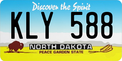 ND license plate KLY588