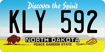 ND license plate KLY592