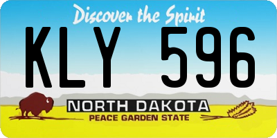 ND license plate KLY596