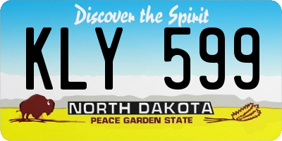 ND license plate KLY599