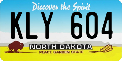 ND license plate KLY604