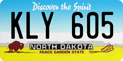 ND license plate KLY605
