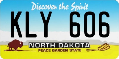 ND license plate KLY606