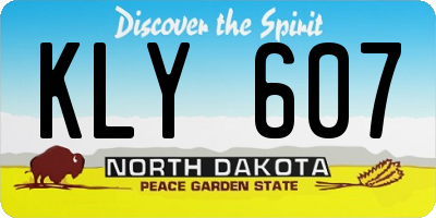 ND license plate KLY607