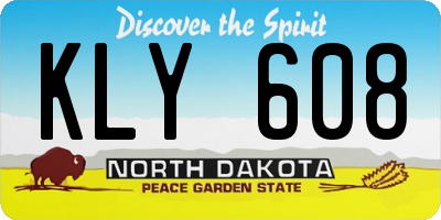 ND license plate KLY608