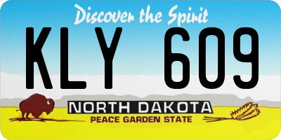 ND license plate KLY609