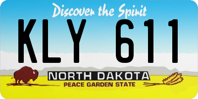 ND license plate KLY611