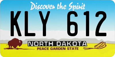 ND license plate KLY612