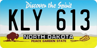 ND license plate KLY613