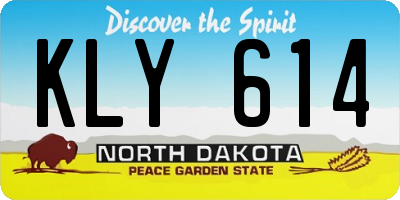 ND license plate KLY614