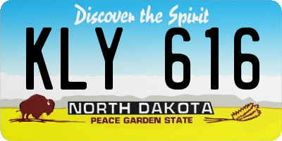 ND license plate KLY616