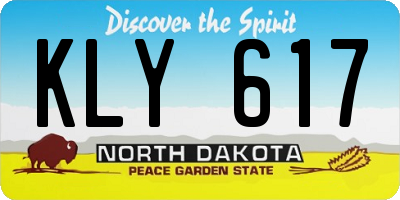 ND license plate KLY617