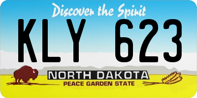 ND license plate KLY623