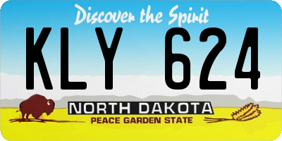 ND license plate KLY624