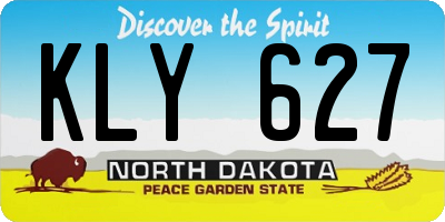 ND license plate KLY627