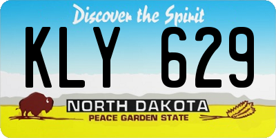ND license plate KLY629