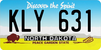 ND license plate KLY631